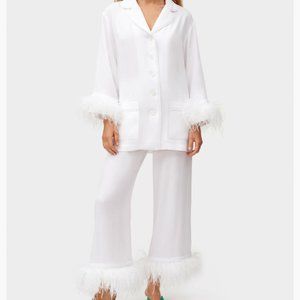 Sleeper Double Feather Party Pajamas Set White